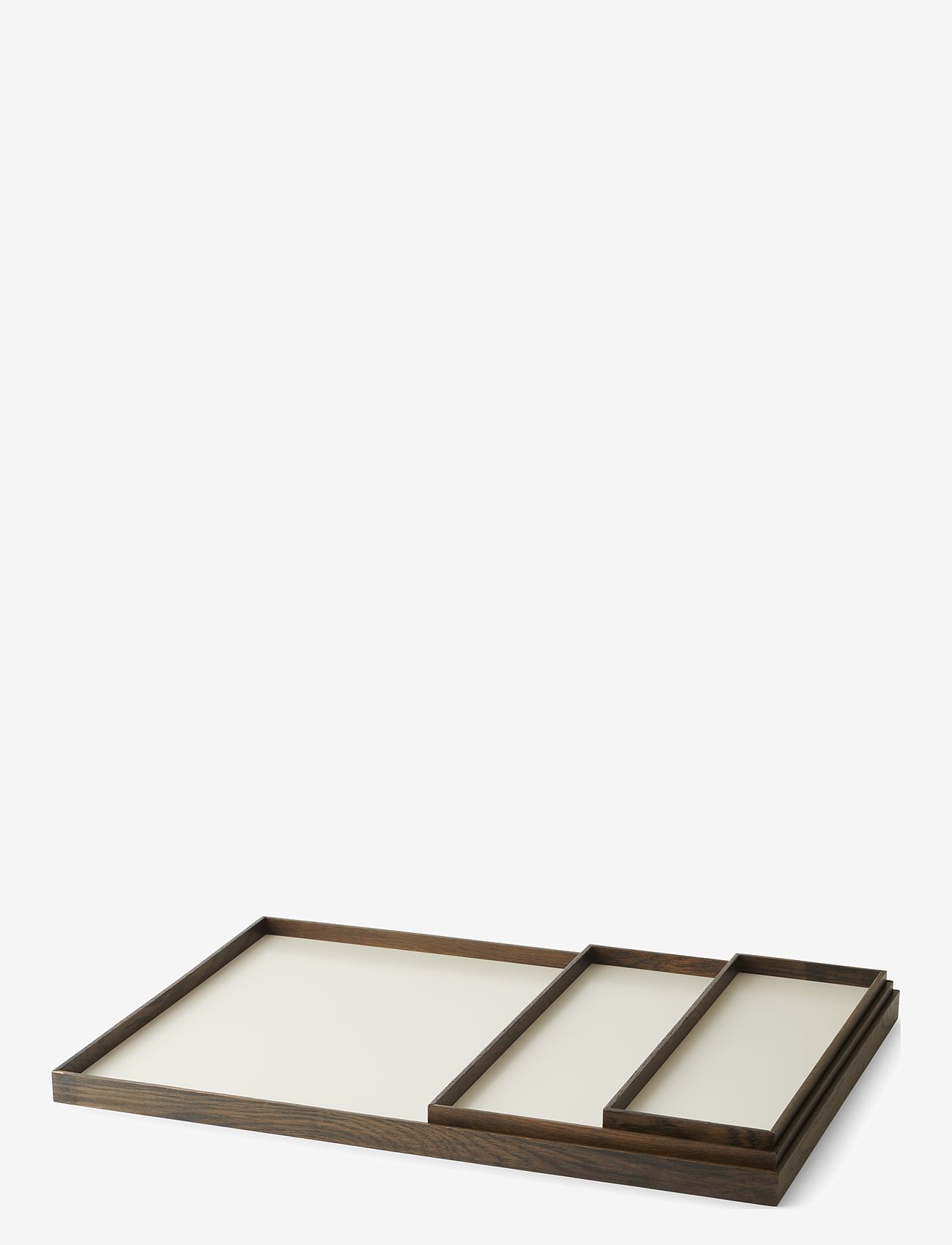 Gejst - Frame tray - serveringsbakker - smoked oak, beige - 1