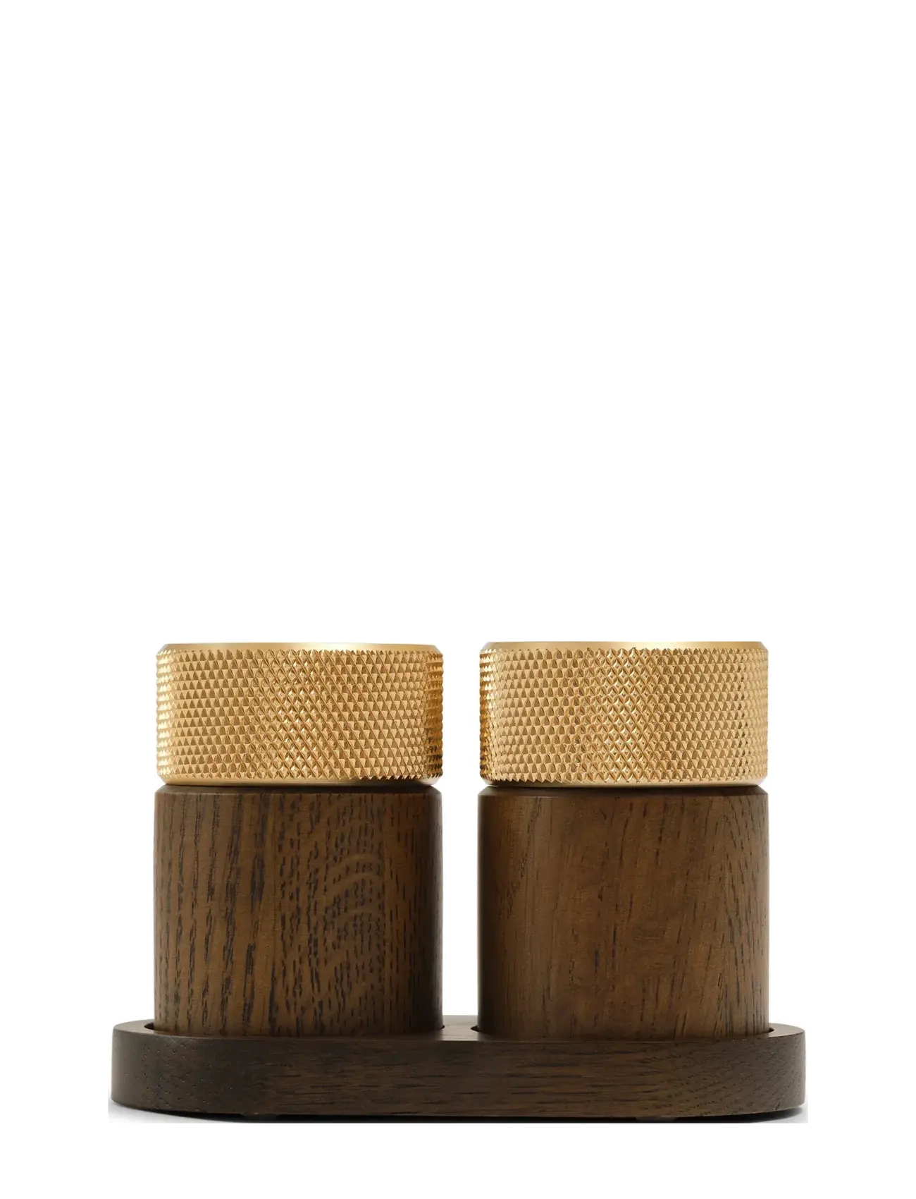 Gejst Sina Salt And Pepper Mill Dark Ash/ Brass, Salt- og peberbøsse, Brun, Str: Ø6X9