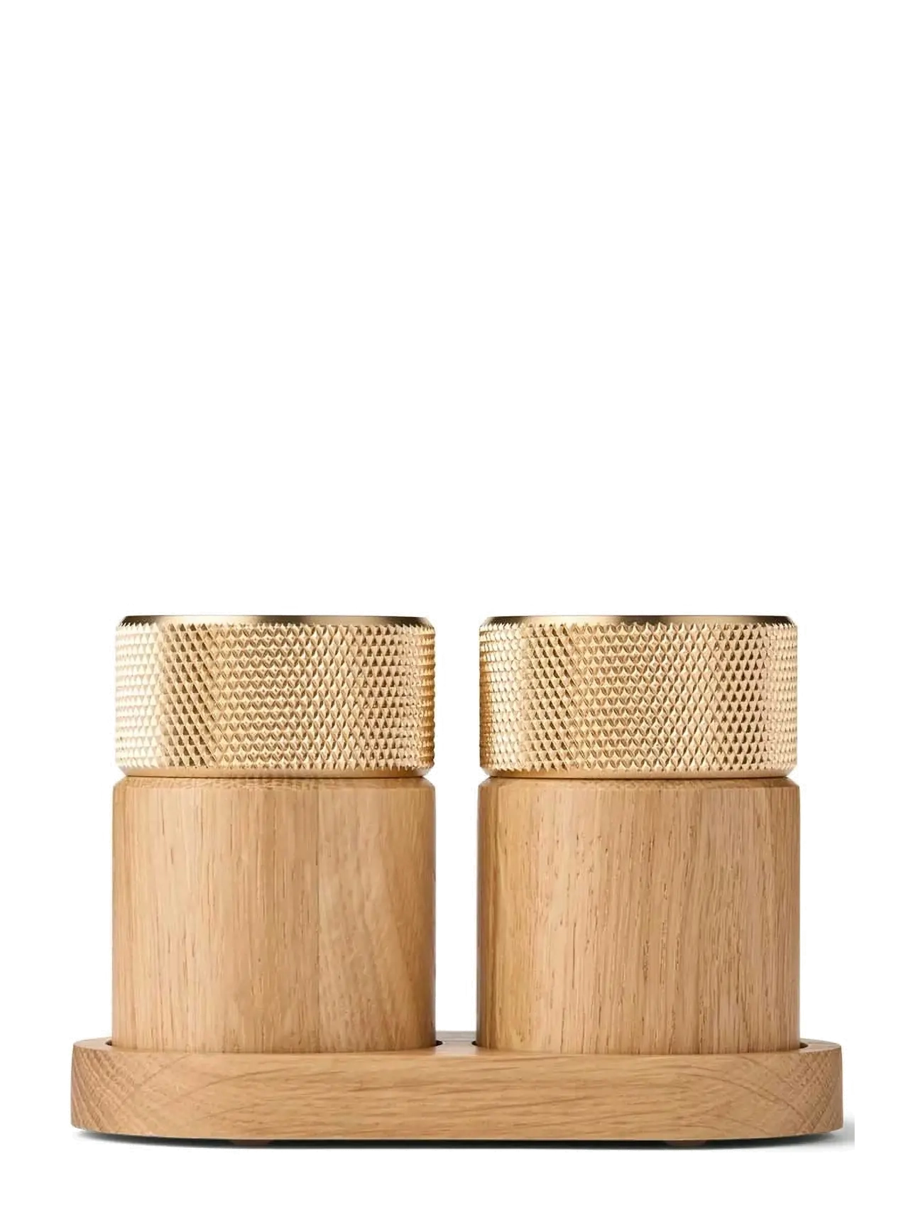 Gejst Sina Salt And Pepper Mill Oak/ Brass, Salt- og peberbøsse, Str: Ø6X9