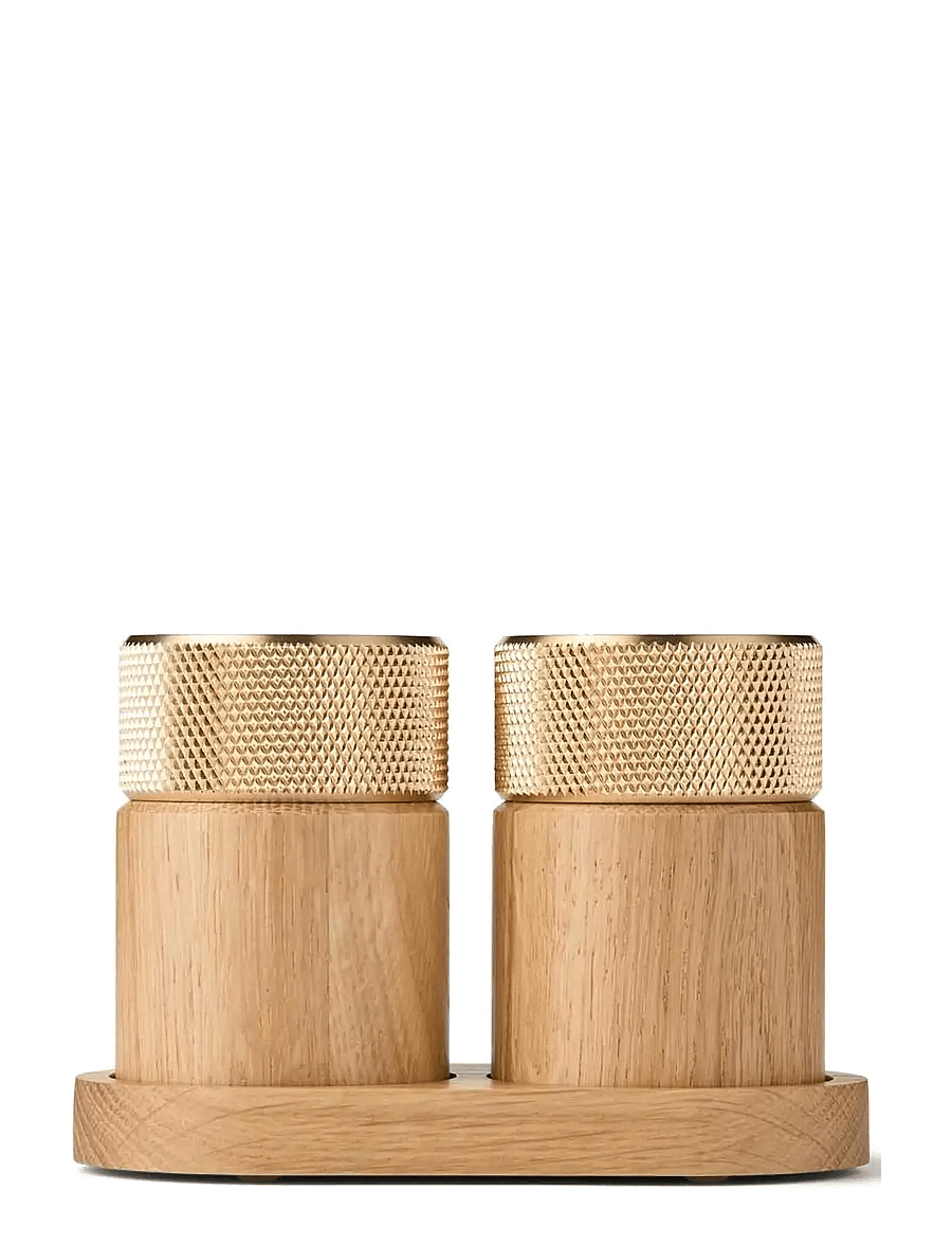 Gejst - Sina Salt and Pepper Mill oak/ brass - soola- ja pipraveskid - oak/ brass - 1
