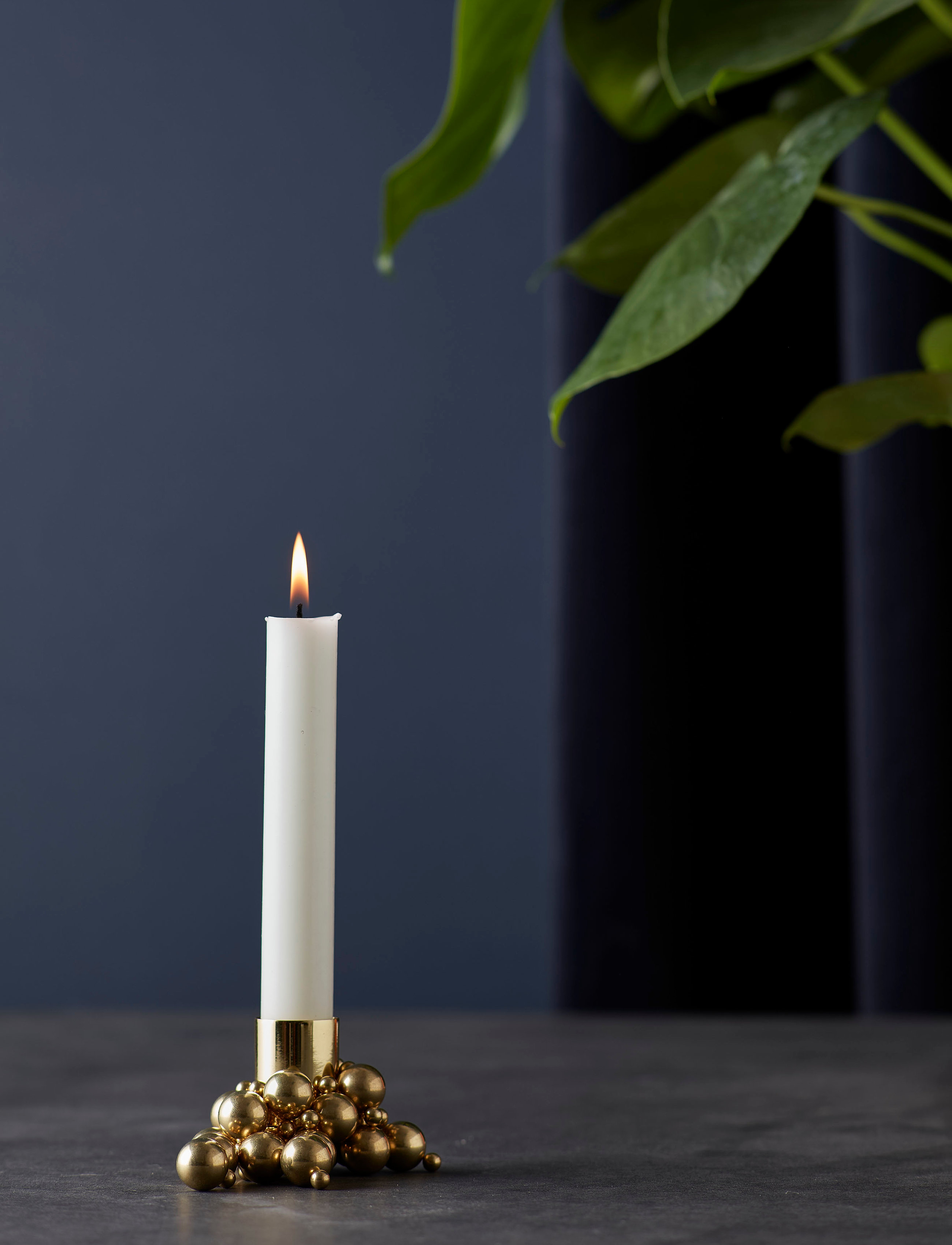 Gejst Molekyl Candlelight 1, 3.1X 2.5 cm, Candlesticks & Lanterns, Gold - Candlesticks, Homeware