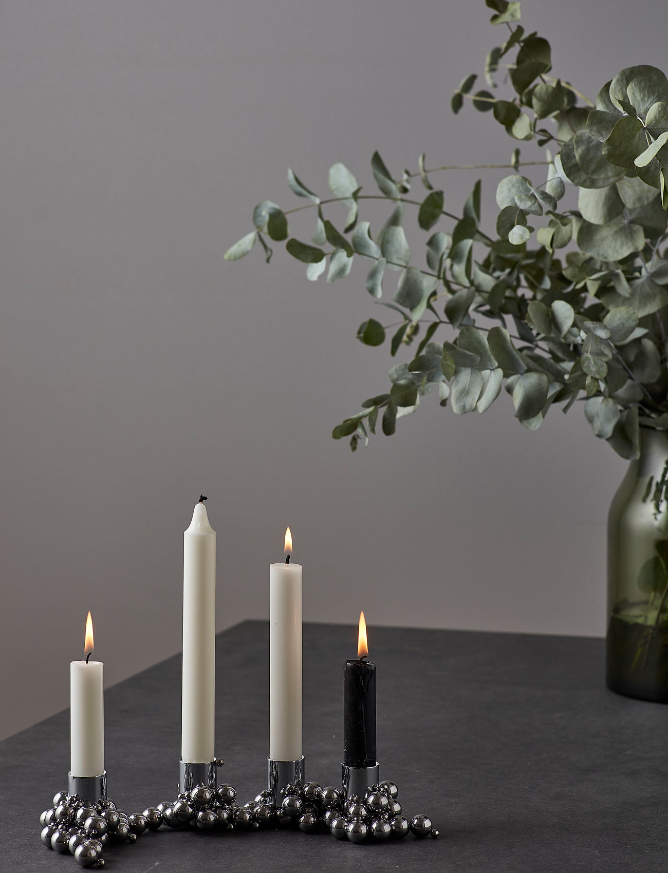 Gejst Molekyl Candlelight 4, One Size, Candlesticks & Lanterns, Silber - Candlesticks, Homeware