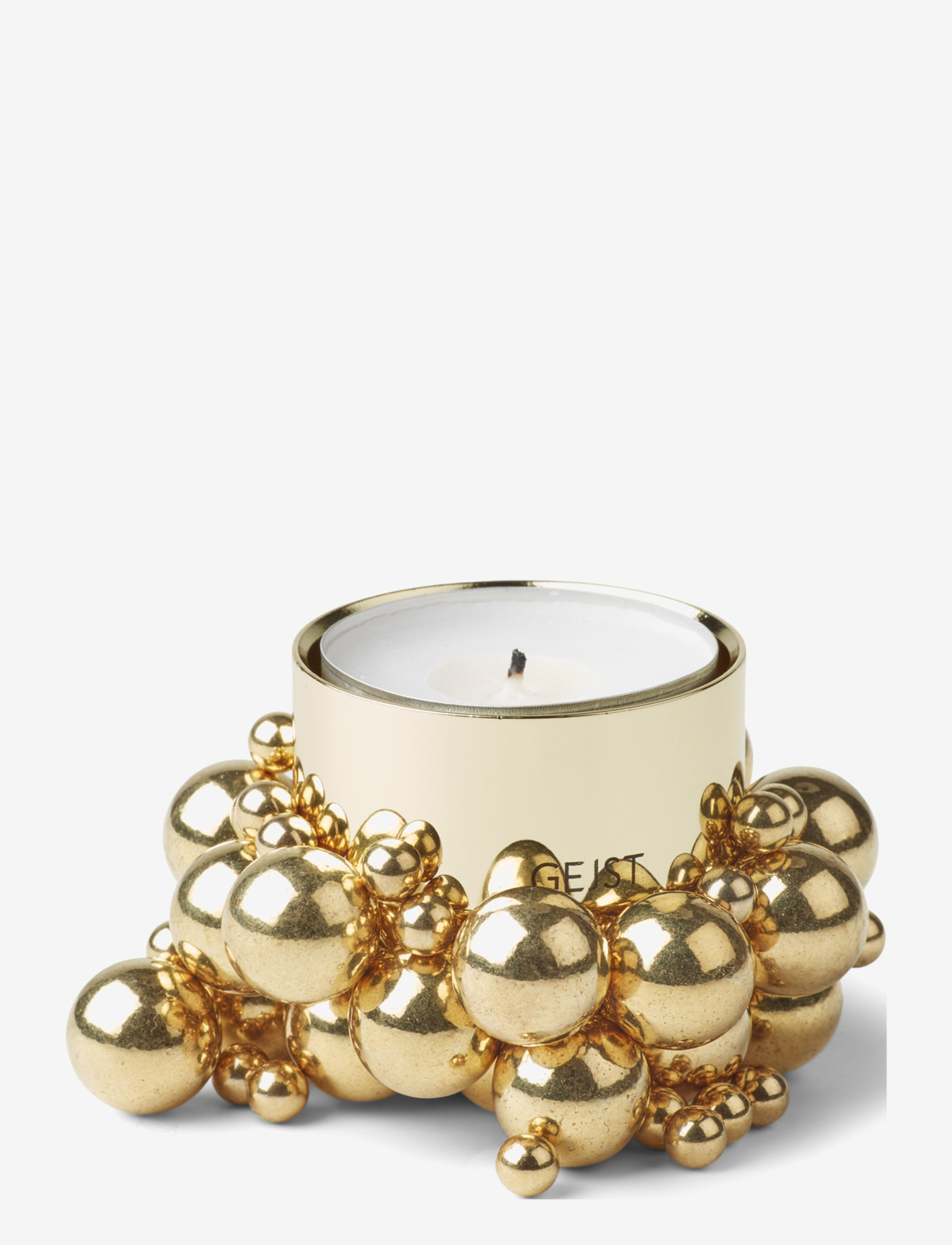 Gejst Molekyl Tealight 1, Fyrfadsstage, Guld, Str: Ø:4.3CM