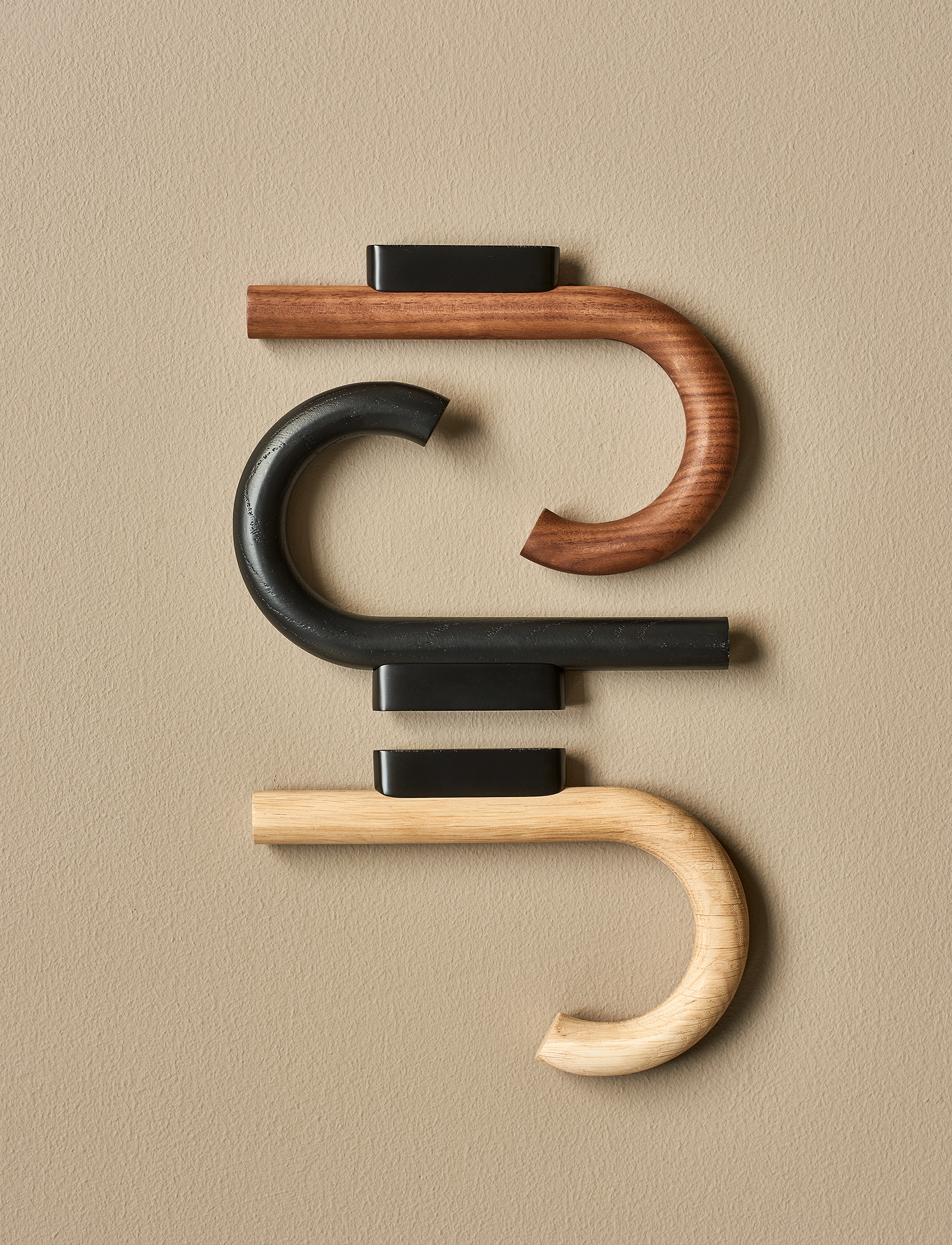 Gejst - Hook hanger oak/black - krokar - oak black - 3