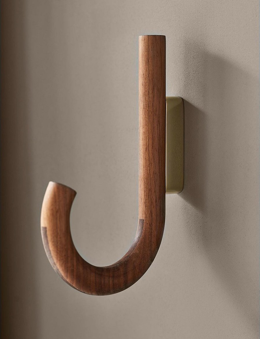 Gejst - Hook hanger - haken - walnut brass - 2