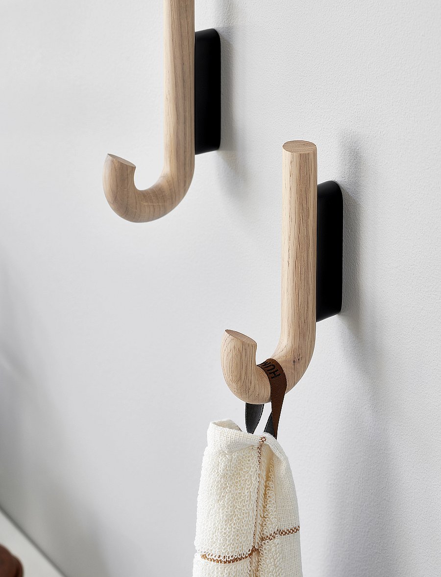Gejst - Hook hanger mini oak/black - haken - oak black - 3