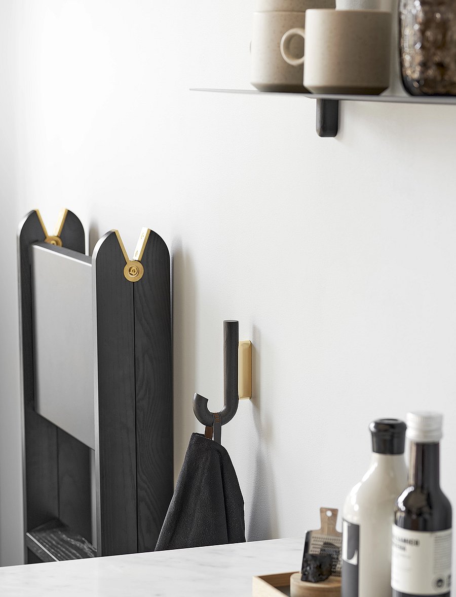 Gejst - Hook hanger mini black oak/brass - haken - black oak brass - 0