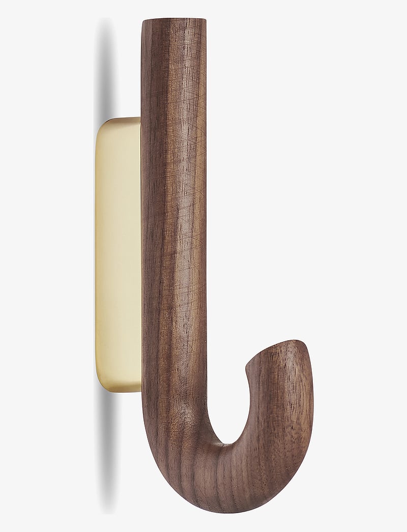Gejst - Hook hanger mini walnut/brass - konksud - walnut brass - 2