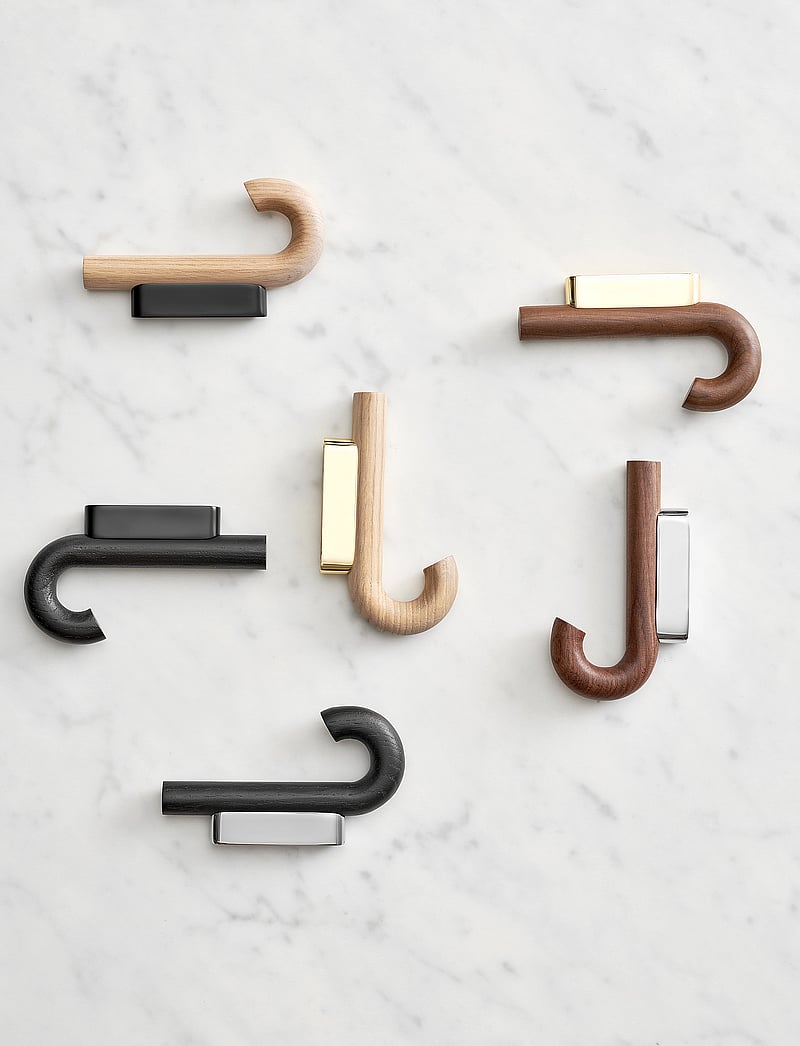 Gejst - Hook hanger mini walnut/chrome - haken - walnut chrome - 3