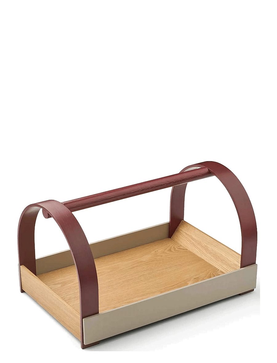 Gejst - KYDO tray Oak Grey Burgundy - tabletts - oak grey burgundy - 1