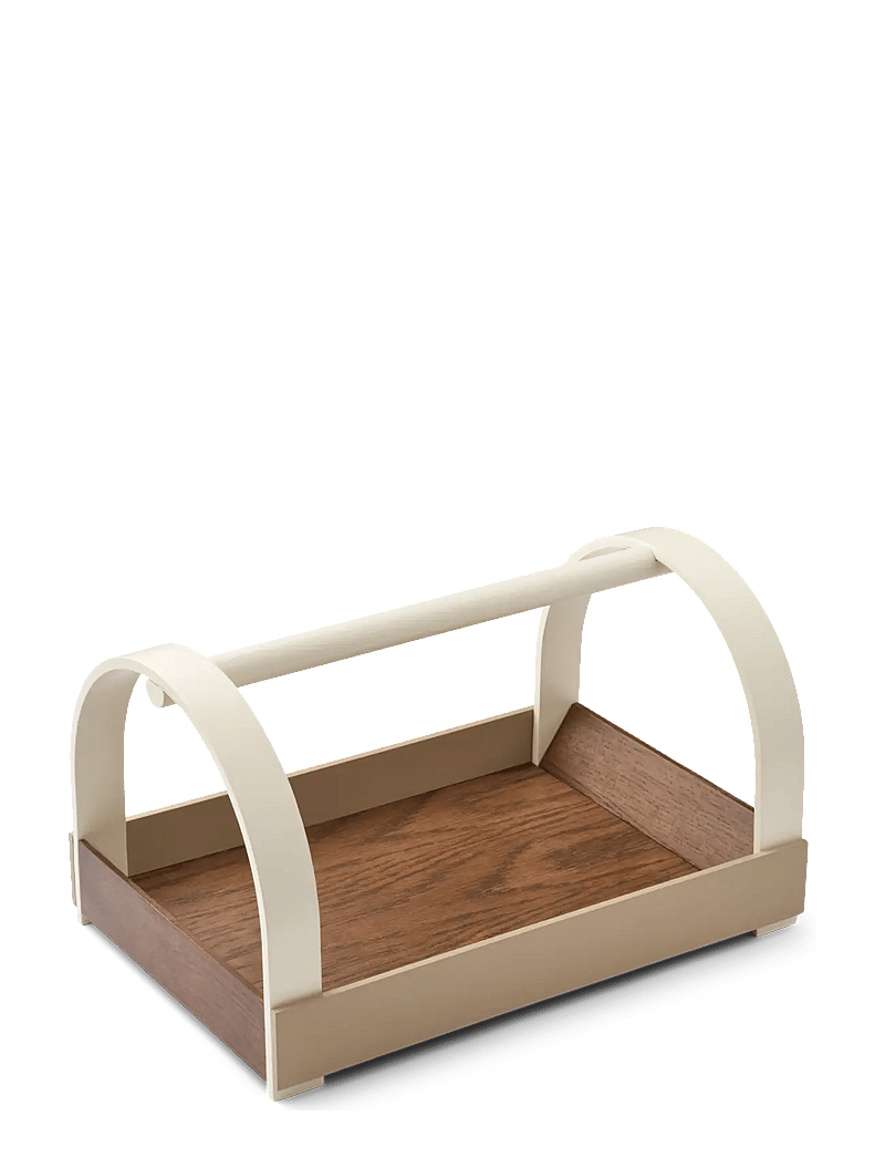 Gejst - KYDO tray Dark Oak Beige White - tabletts - dark oak beige white - 1