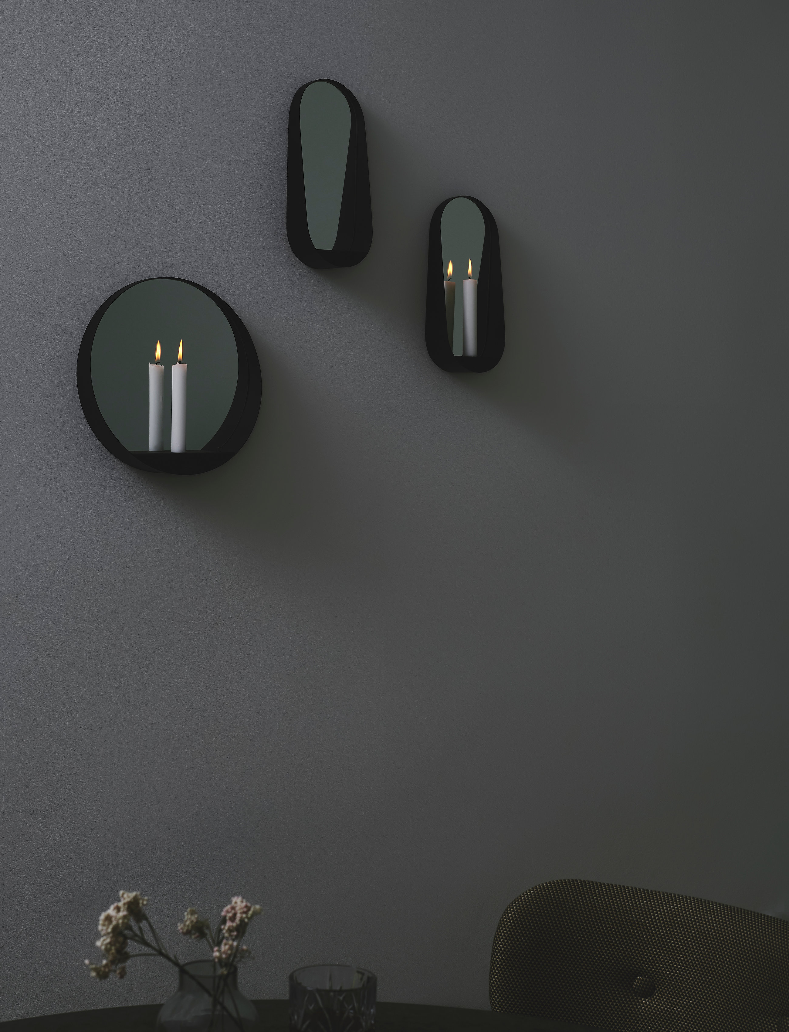 Gejst - Glim candle mirror - nach preis einkaufen - black - 3