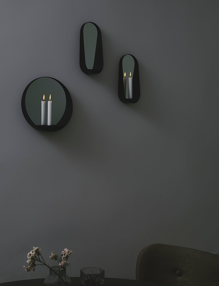 Gejst - Glim candle mirror - nach preis einkaufen - black - 3