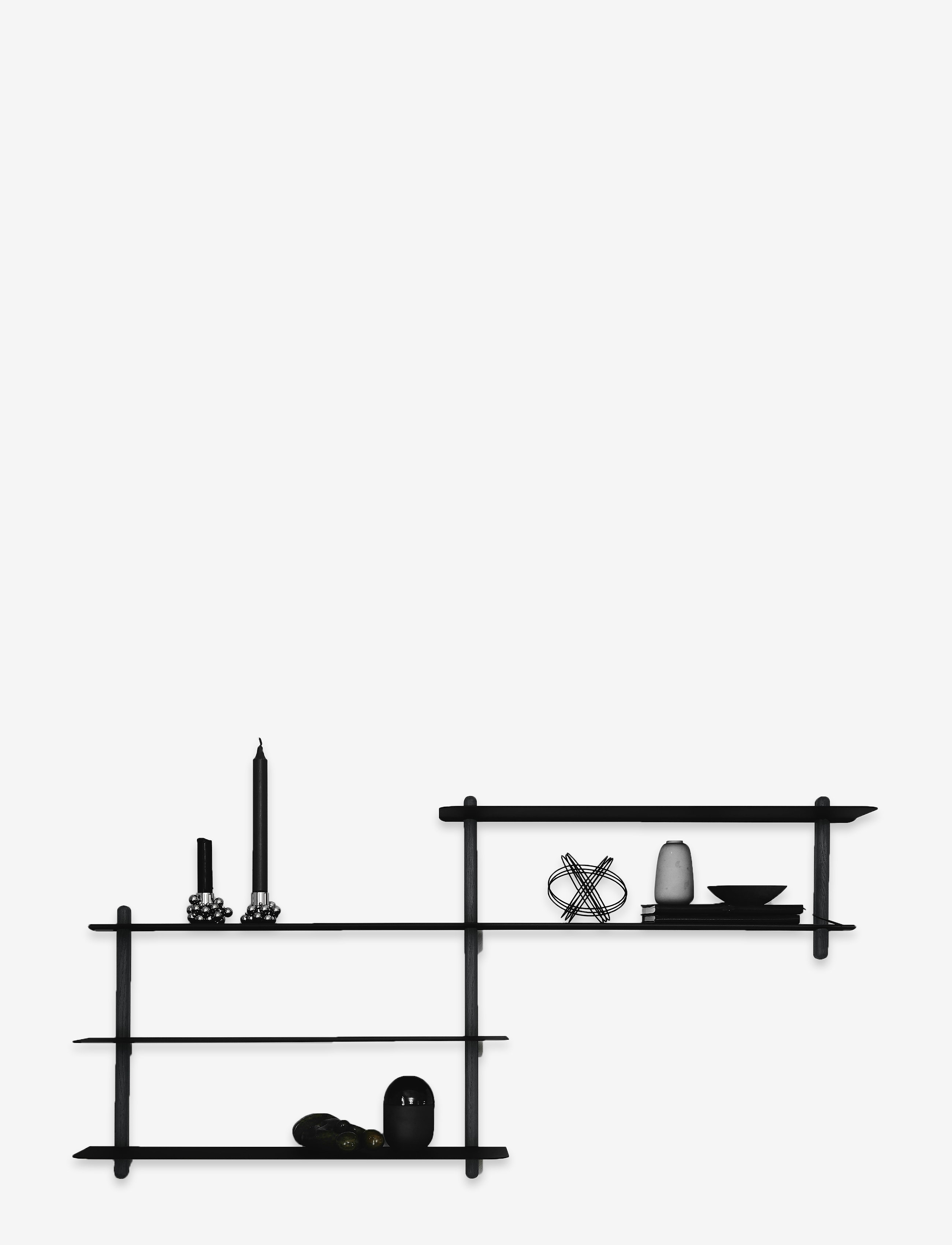 Gejst - Nivo shelf B black ash/ black - etagères et rangements - black/ash/black - 3