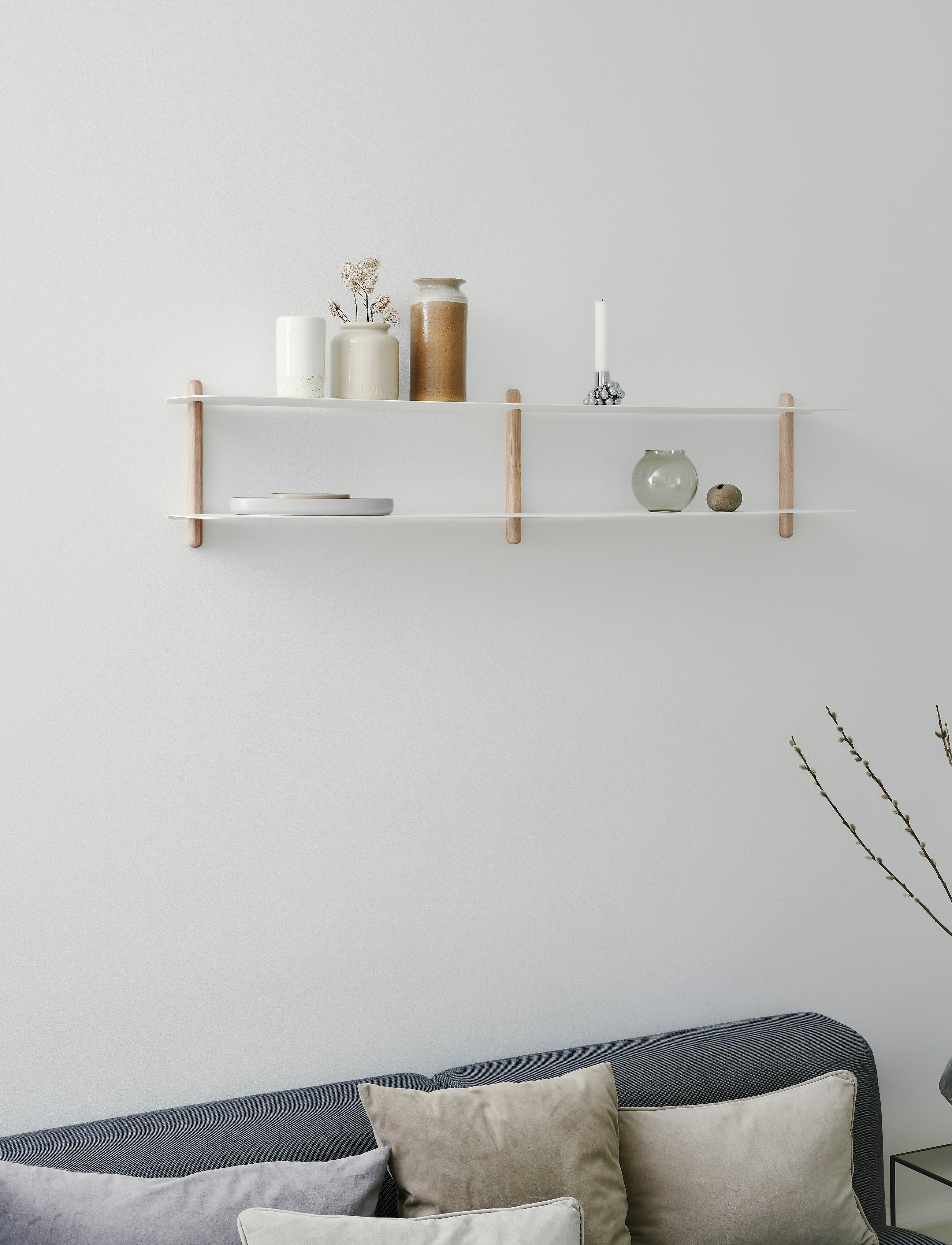 Gejst - Nivo shelf C - hylder - light oak white - 4