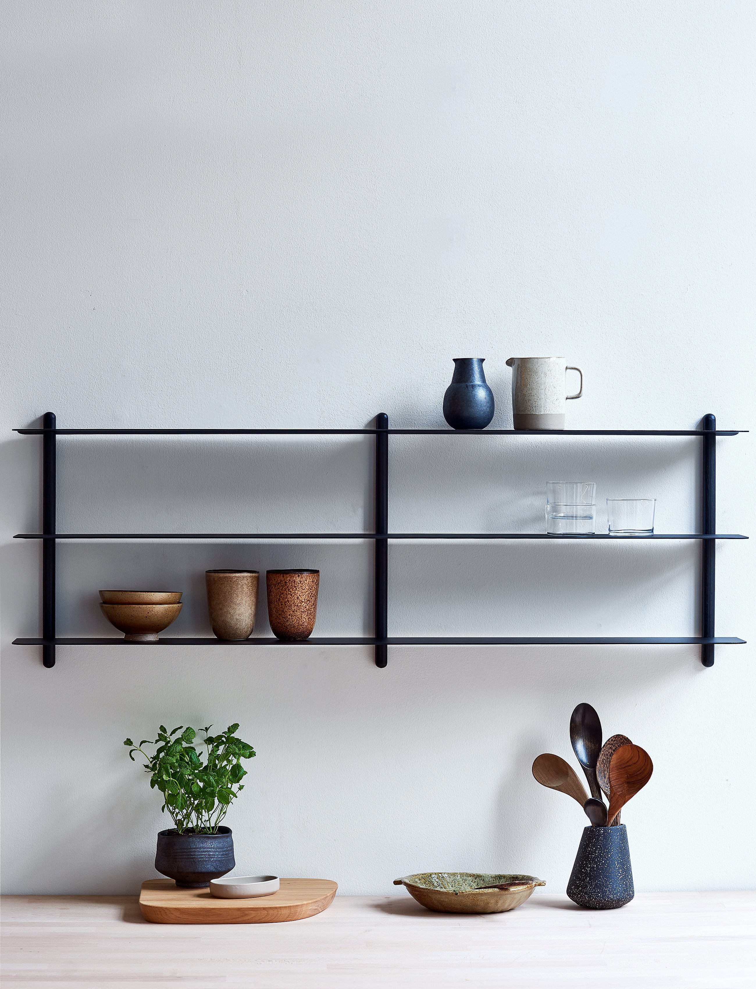 Gejst - Nivo shelf D - hyllor - black/ash/black - 4