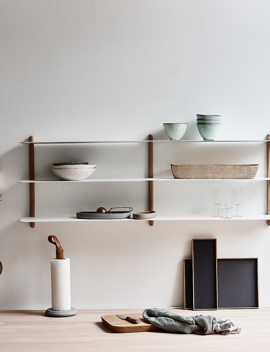 Gejst - Nivo shelf D - regale und verwahrung - light oak white - 3