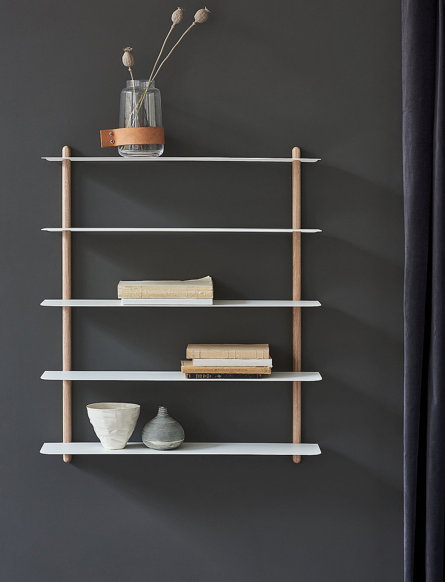 Gejst - Nivo shelf D - regale und verwahrung - light oak white - 5