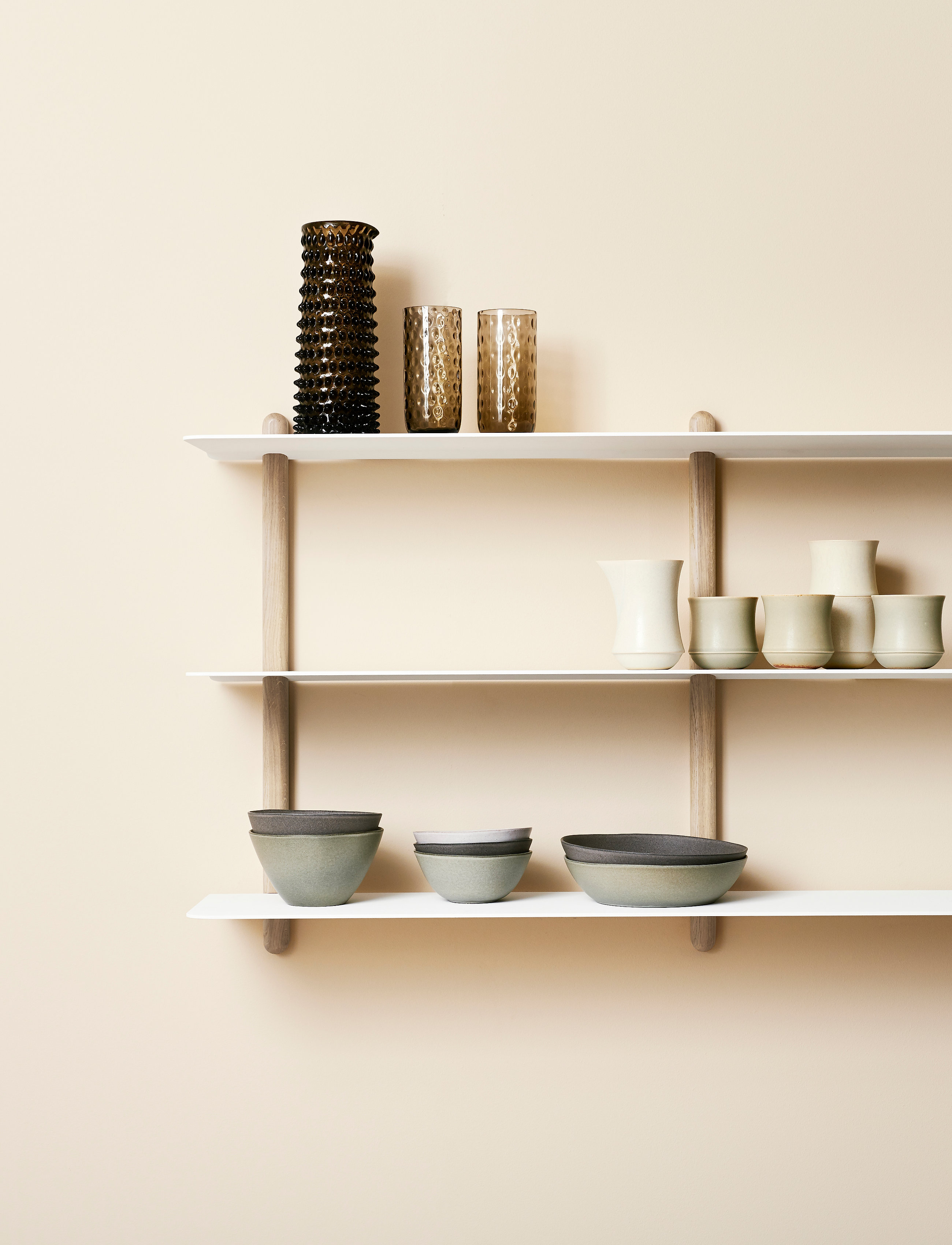 Gejst - Nivo shelf  D LARGE - hyllyt ja säilytys - light oak white - 3