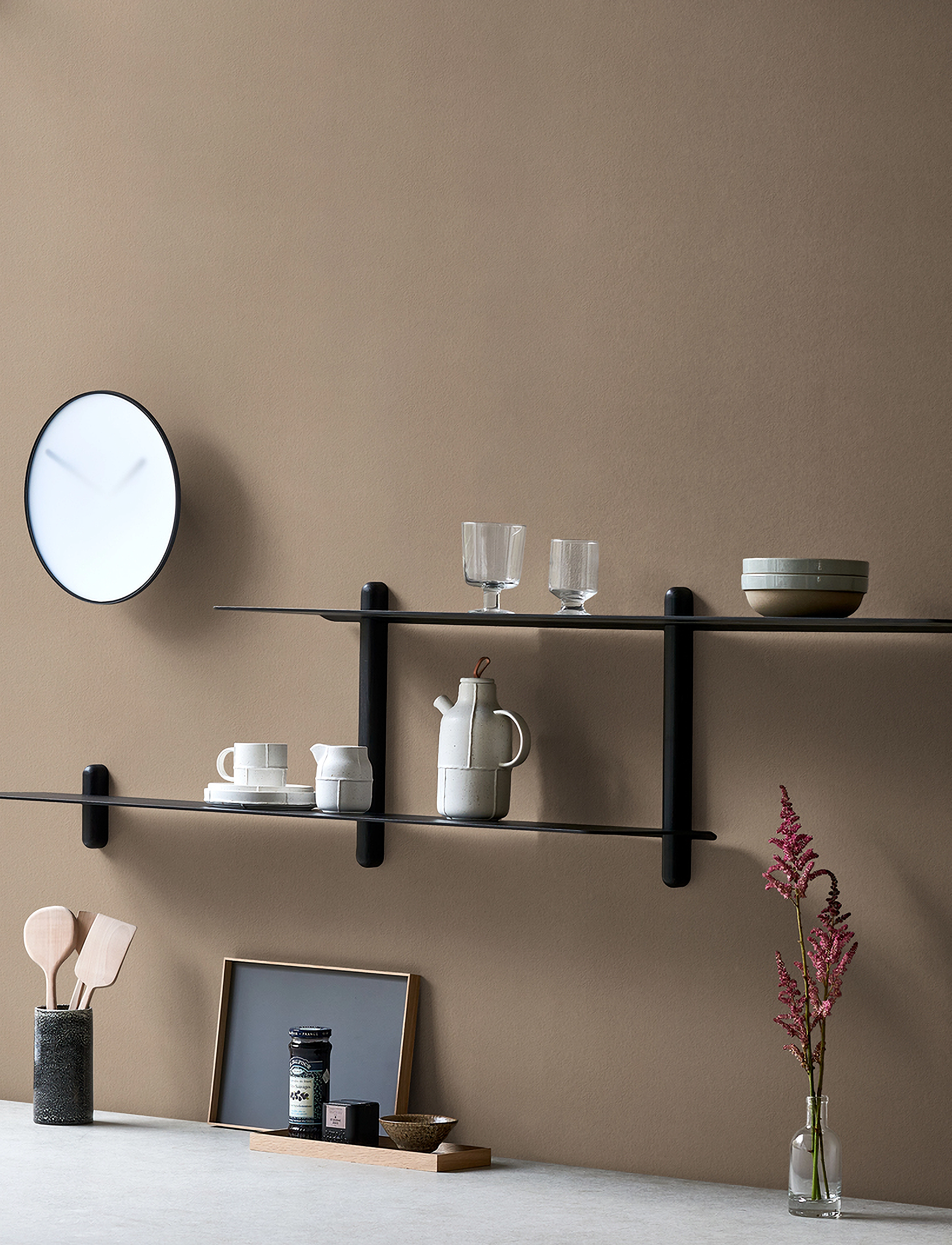 Gejst Nivo Shelf Large H Black Ash/ Black, One Size, Black, Møbler > Hylder, Unisex