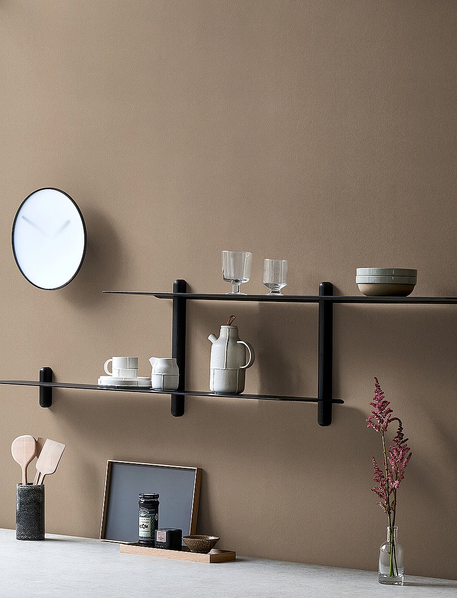 Gejst - Nivo shelf large H black ash/ black - regale und verwahrung - black ash/ black - 0