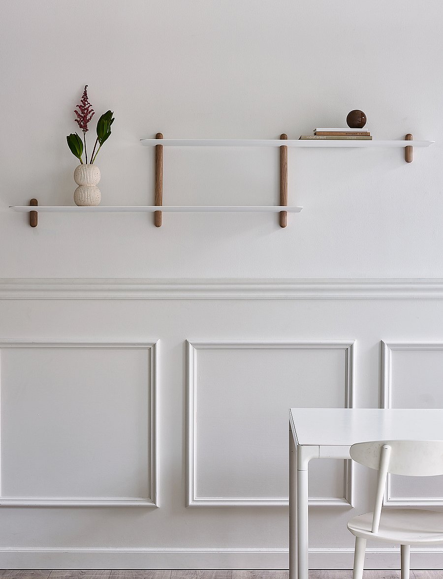 Gejst - Nivo shelf large H light oak/white - regale und verwahrung - light oak/ white - 0