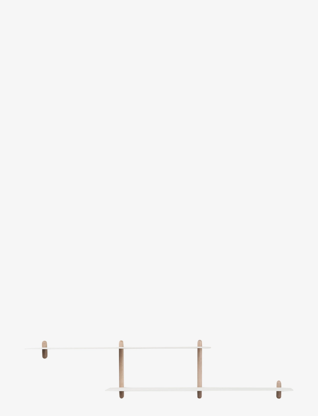 Gejst Nivo Shelf Large H Light Oak/White, Hylde, Hvid, Str: ONE SIZE