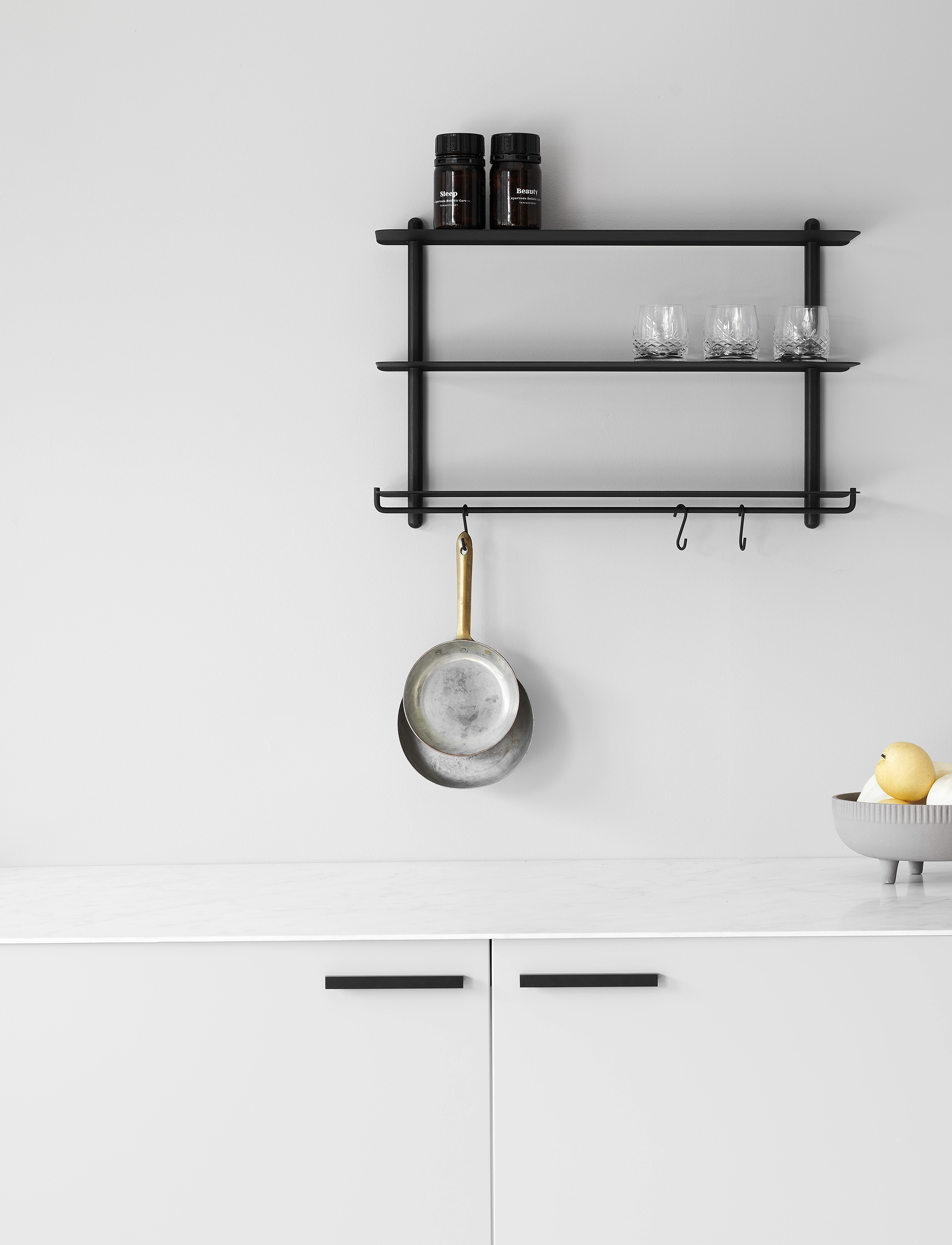 Gejst - Nivo shelf hooks black - 3 pcs. - knager - black - 2
