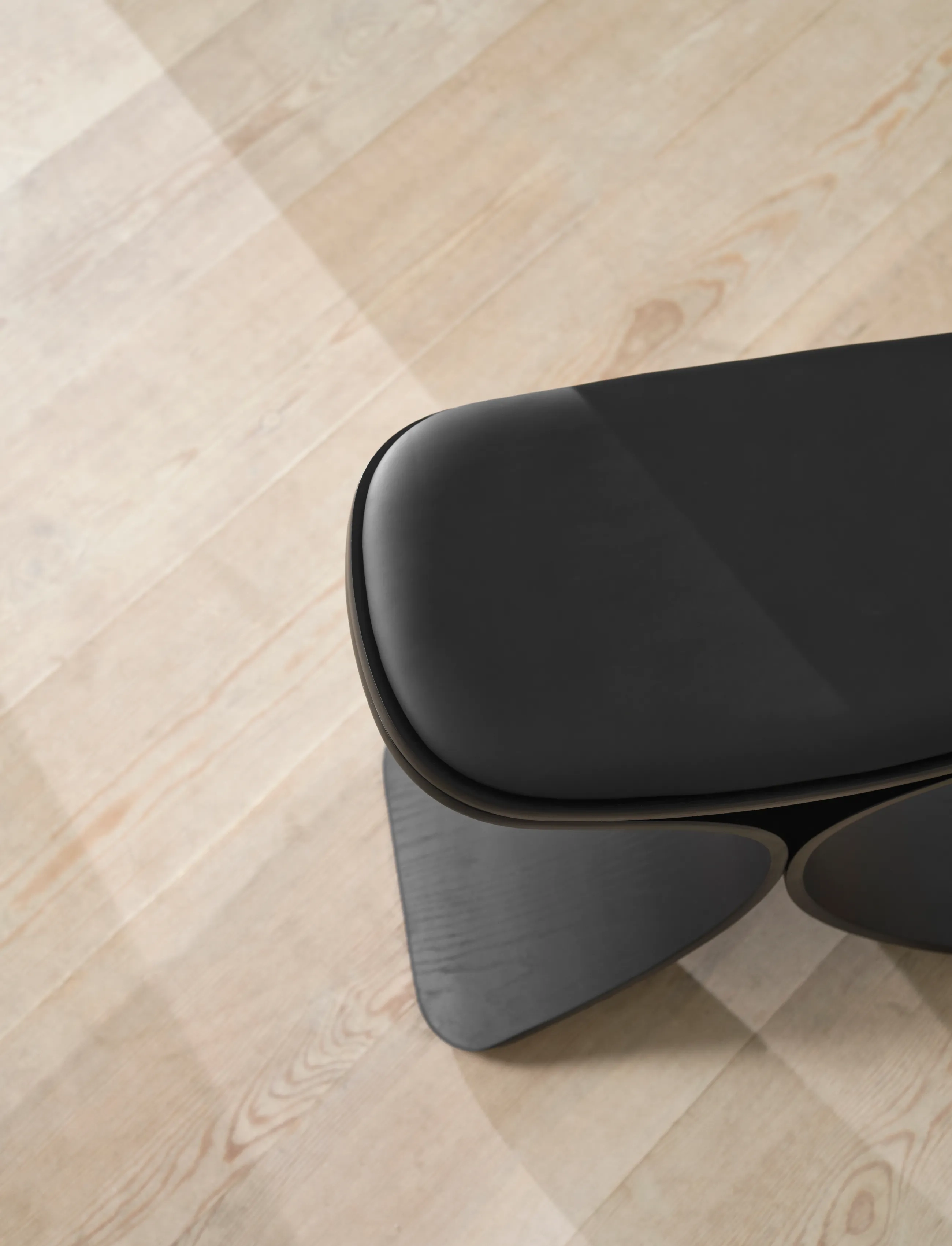 Gejst - Luno Stool black oak/ black leather - pallar & bänkar - black - 4