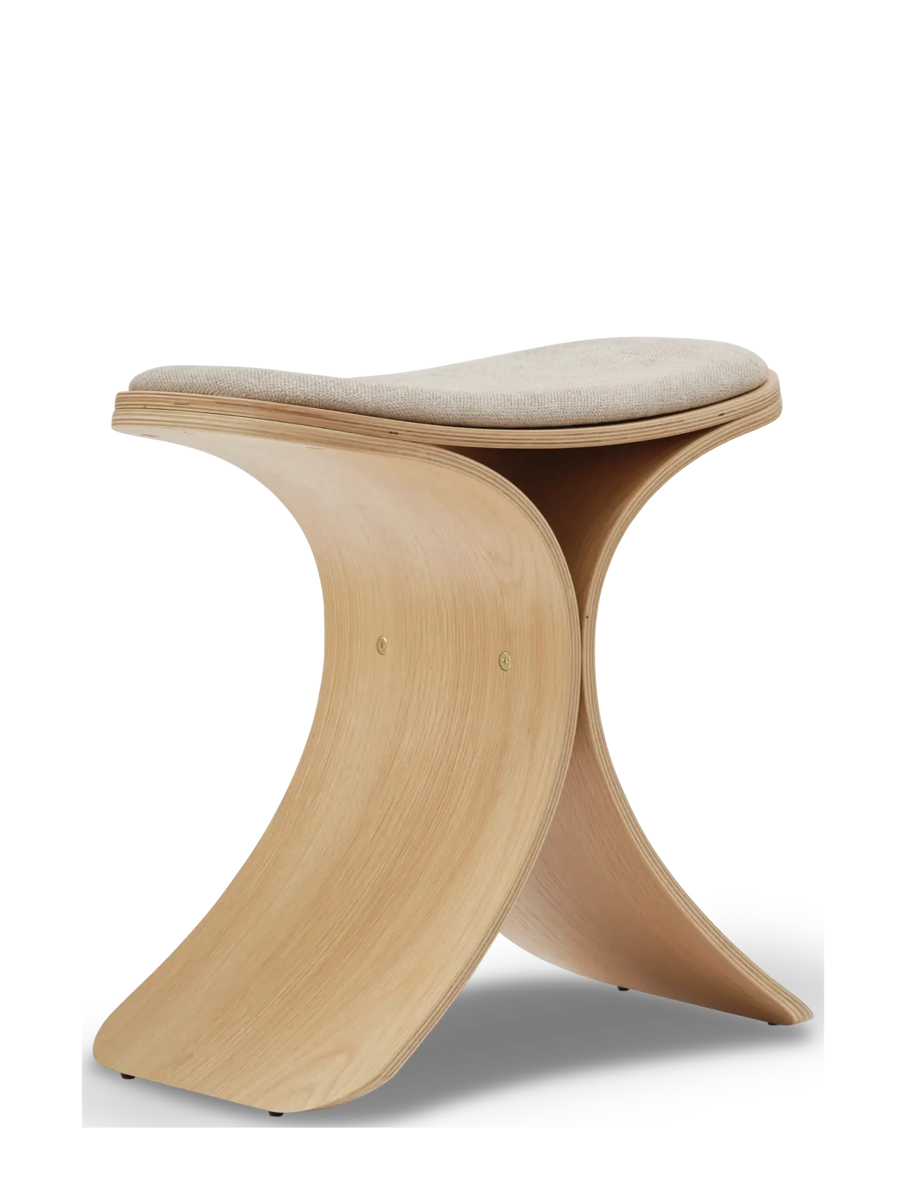 Gejst Luno Stool Oak/ Beige Textile, Taburet og bænk, Str: 45X48X28