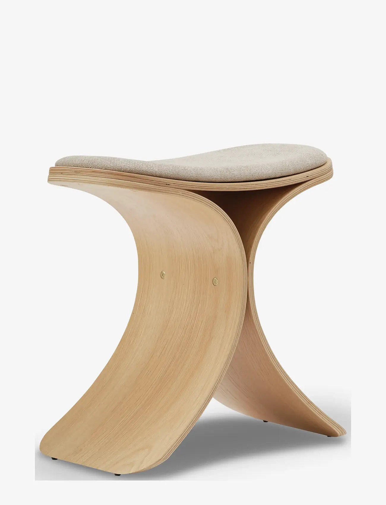 Gejst - Luno Stool oak/ beige textile - hocker & bänke - oak/beige - 0