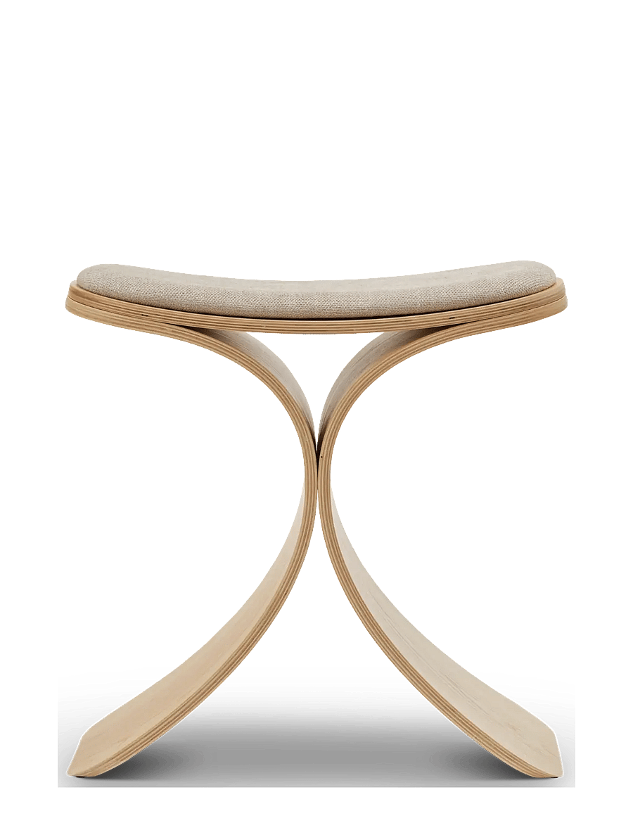 Gejst - Luno Stool oak/ beige textile - hocker & bänke - oak/beige - 2