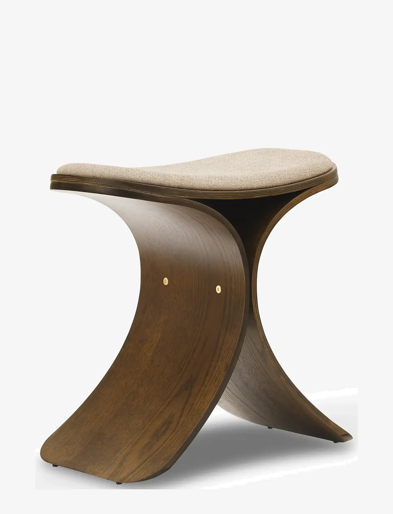 Gejst - Luno Stool dark oak/ dark beige textile - krēsli un soliņi - dark oak/dark beige - 1