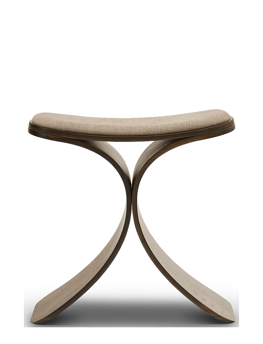 Gejst - Luno Stool dark oak/ dark beige textile - hocker & bänke - dark oak/dark beige - 2