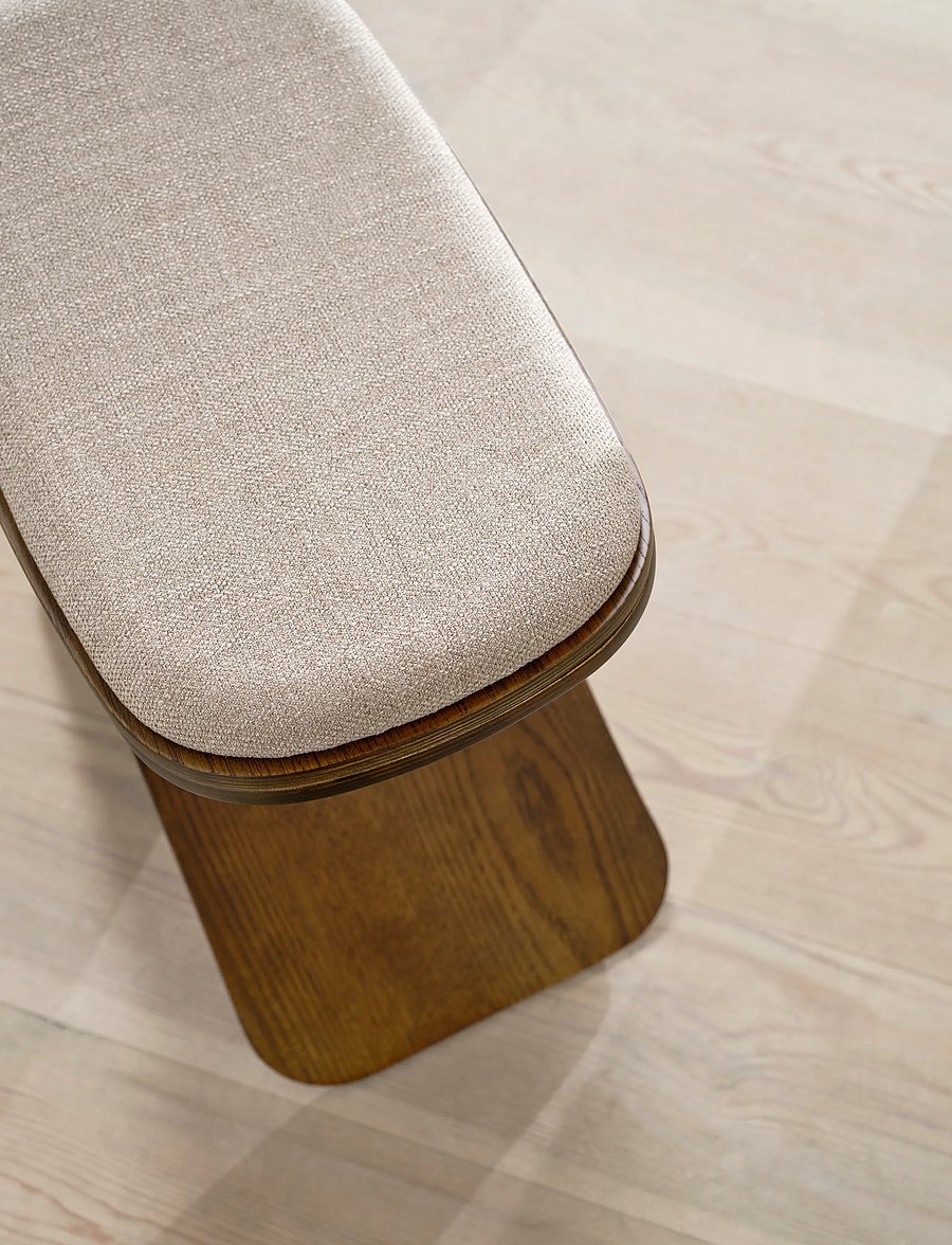 Gejst - Luno Stool dark oak/ dark beige textile - hocker & bänke - dark oak/dark beige - 4