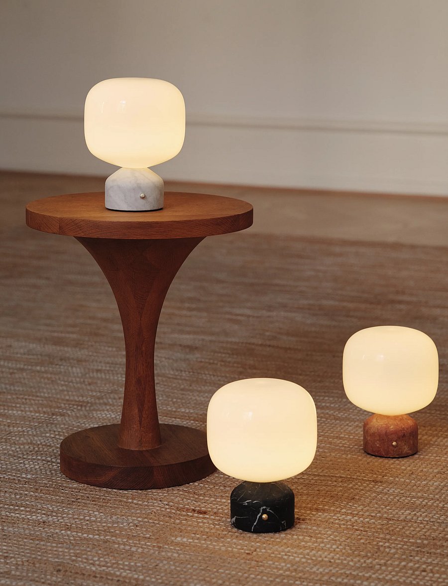 Gejst - MEEMO Portable Lamp - schreibtisch- & tischlampen - amber red marble - 5