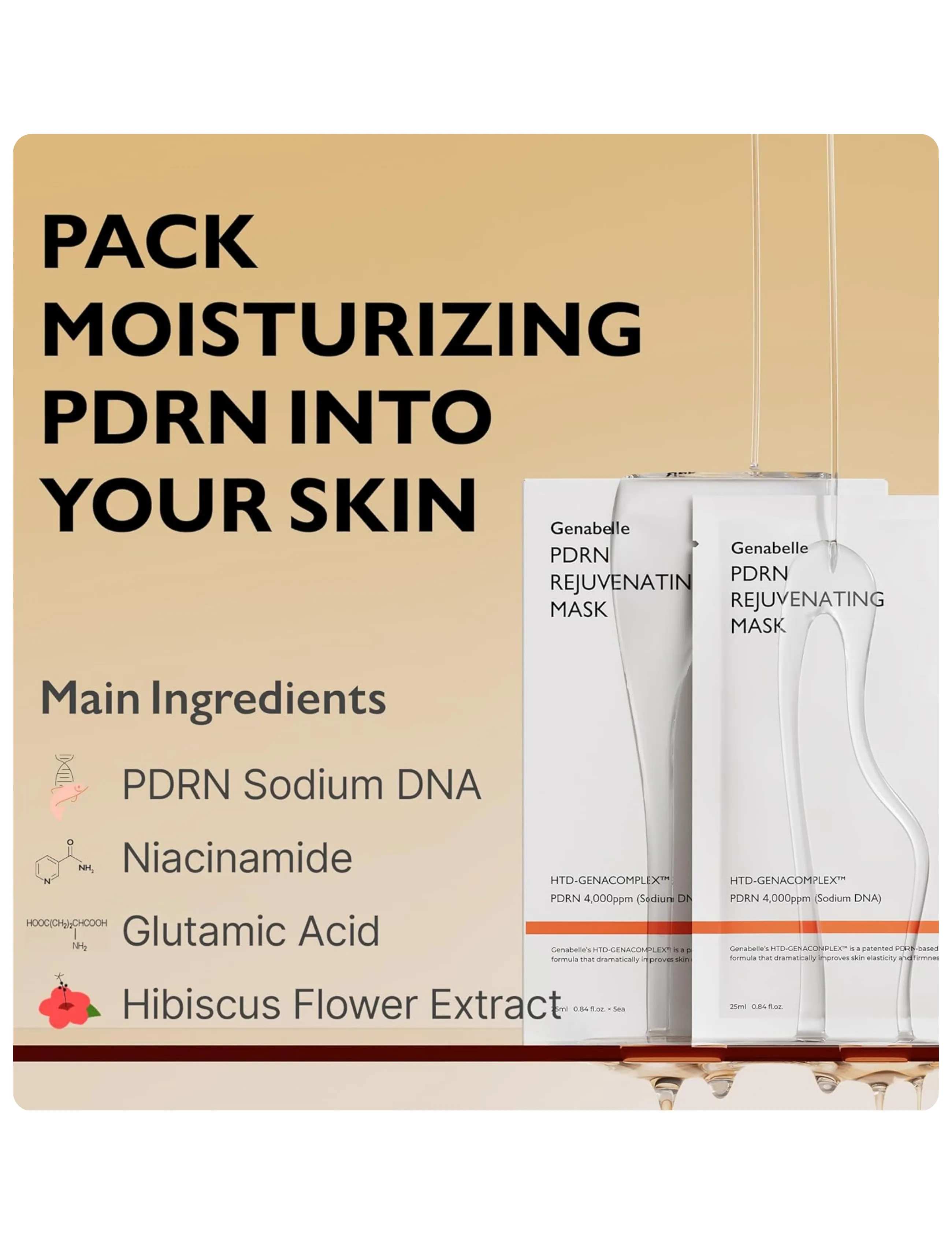 Genabelle - PDRN Rejuvenating Mask - sheet masks - clear - 2