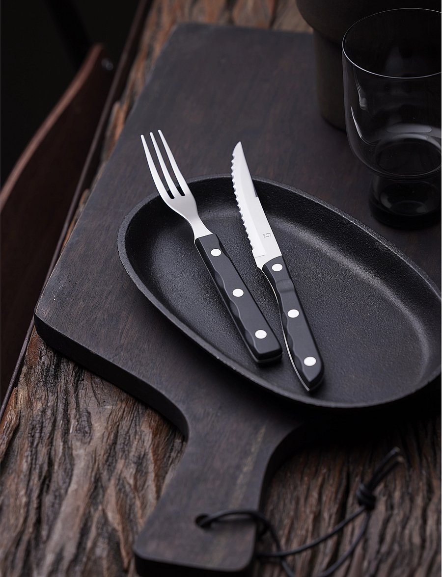 Gense - Steak cutlery Old Farmer - steiginoad - black/steel - 2