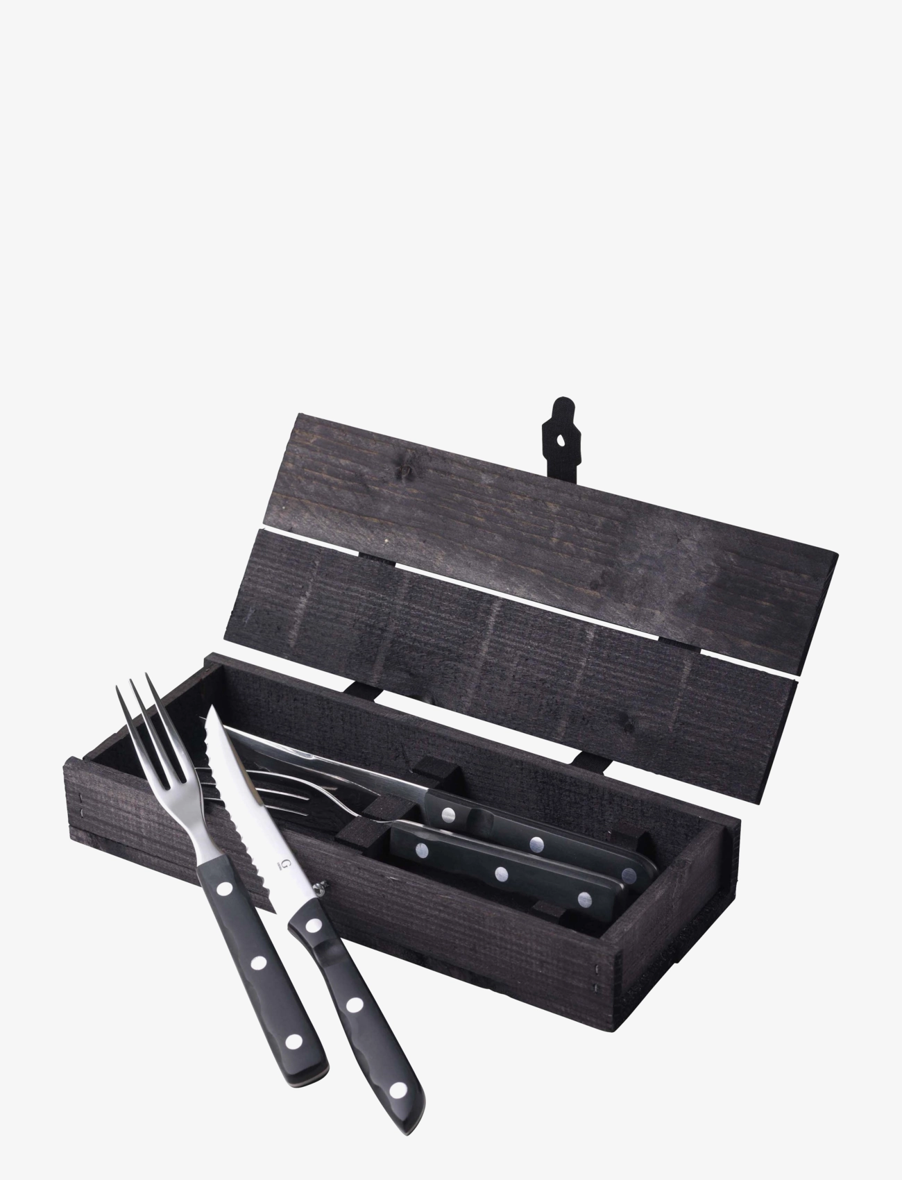Gense Steakbestik/Grillbestik Old Farmer Black 4 Dele Sort/Stål, Steakbestik, Sort, Str: ONE SIZE