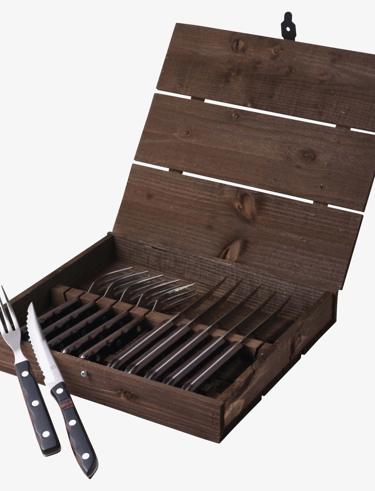 Gense Steakbestik/Grillbestik Old Farmer Classic 12 Dele Træ/St, One Size, Cutlery, Schwarz - Steak Homeware