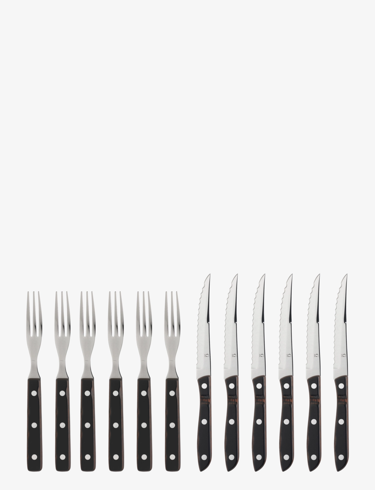 Gense - Steak cutlery Old Farmer Classic - sztućce do grilla - wood/steel - 1