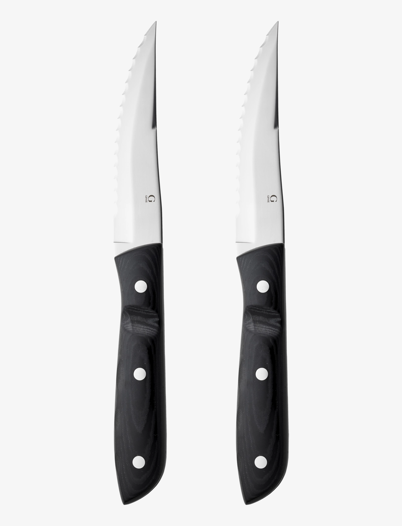 GENSE Steakkniv XL Old Farmer Micarta 23,5 Cm 2 Stk. Sort/Stål Schwarz - L23.5CM - Unisex