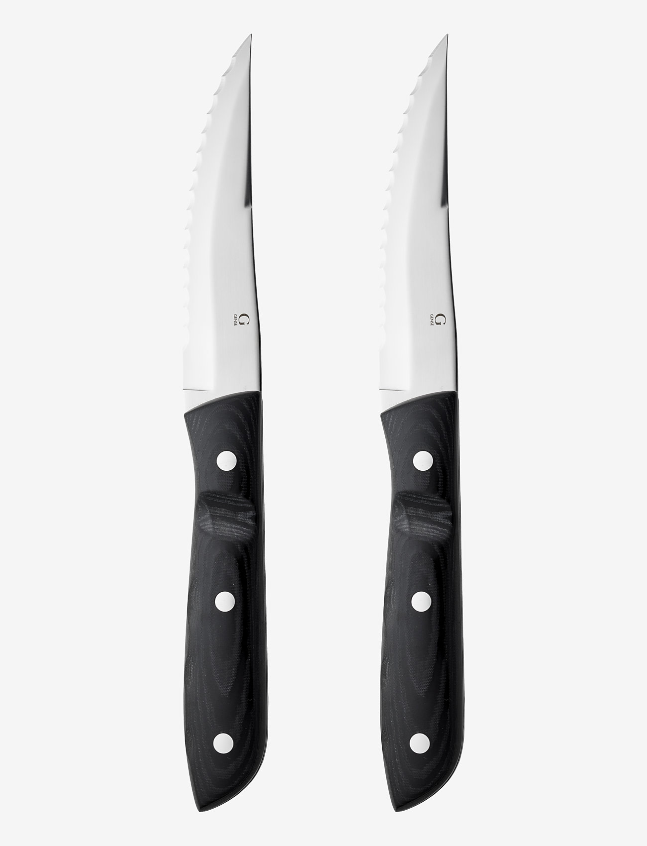 Gense - Steakkniv XL Old Farmer Micarta 23,5 cm 2 st Svart/Stål - grillbestick - black/steel - 0