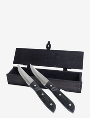 Gense - Steak knife XL 2pack Old Farmer - steakmessen - black/steel - 1