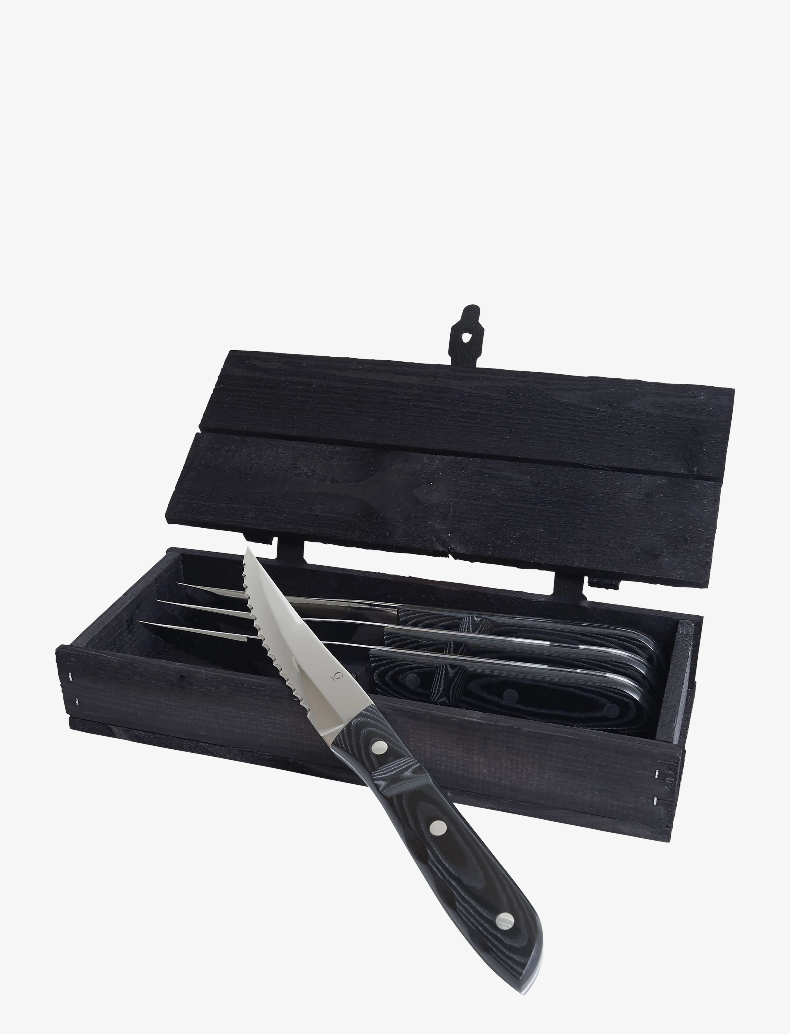 Gense | Stekkniv Xl Old Farmer Micarta 23,5 Cm 4 St Sort/St&aring;l | L23.5CM