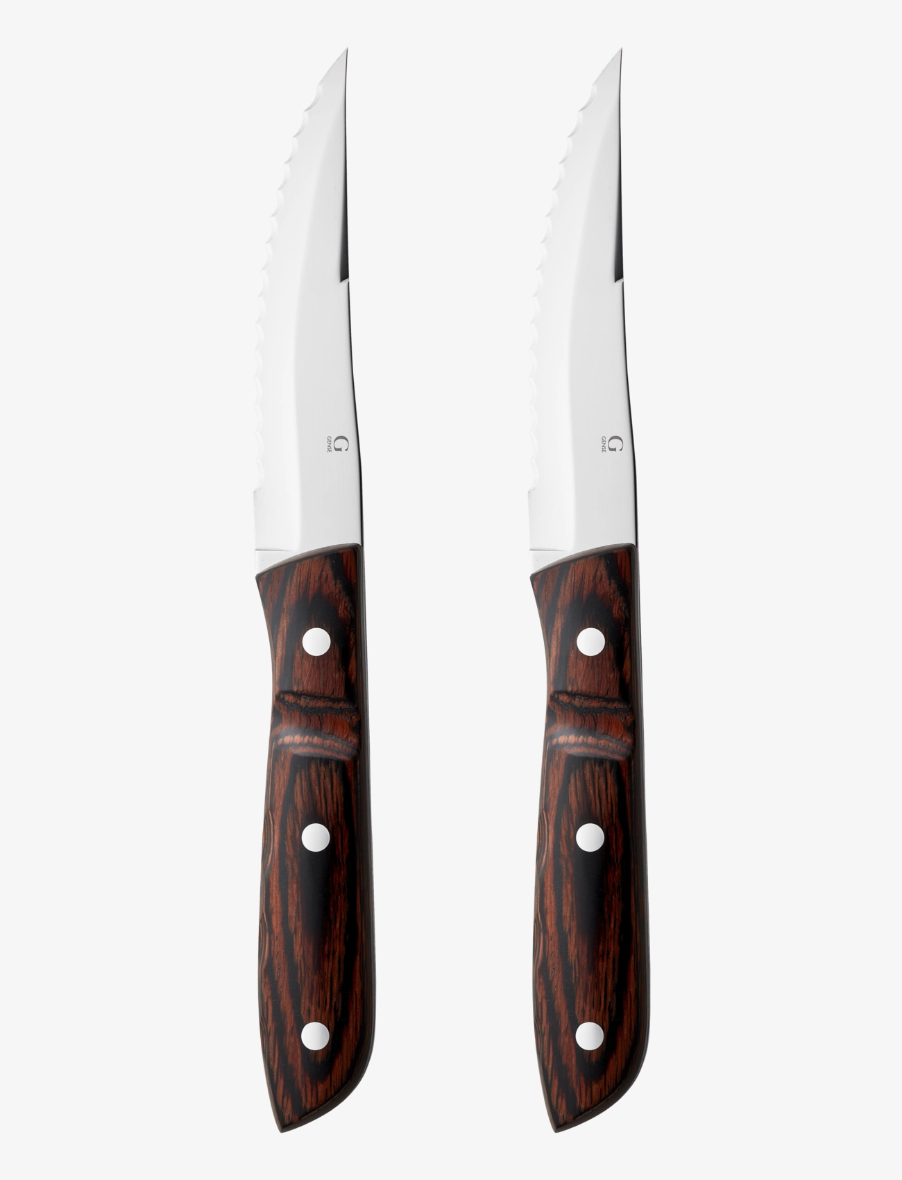 Gense Steakkniv Xl Old Farmer Classic 23,5 Cm 2 Stk. Træ/Stål, L23.5 cm, Cutlery, Braun - Steak Homeware