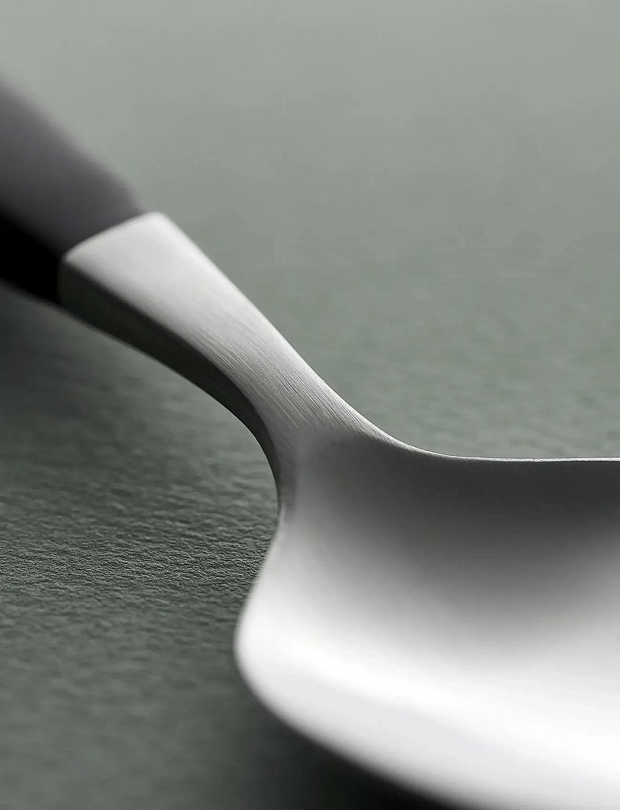Gense - Table spoon Focus de Luxe - supilusikad - black/steel - 4