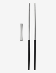 Gense - Ätpinnar-set Focus de Luxe 23 cm 6 delar Svart/Matt stål - Ätpinnar - black/steel - 2