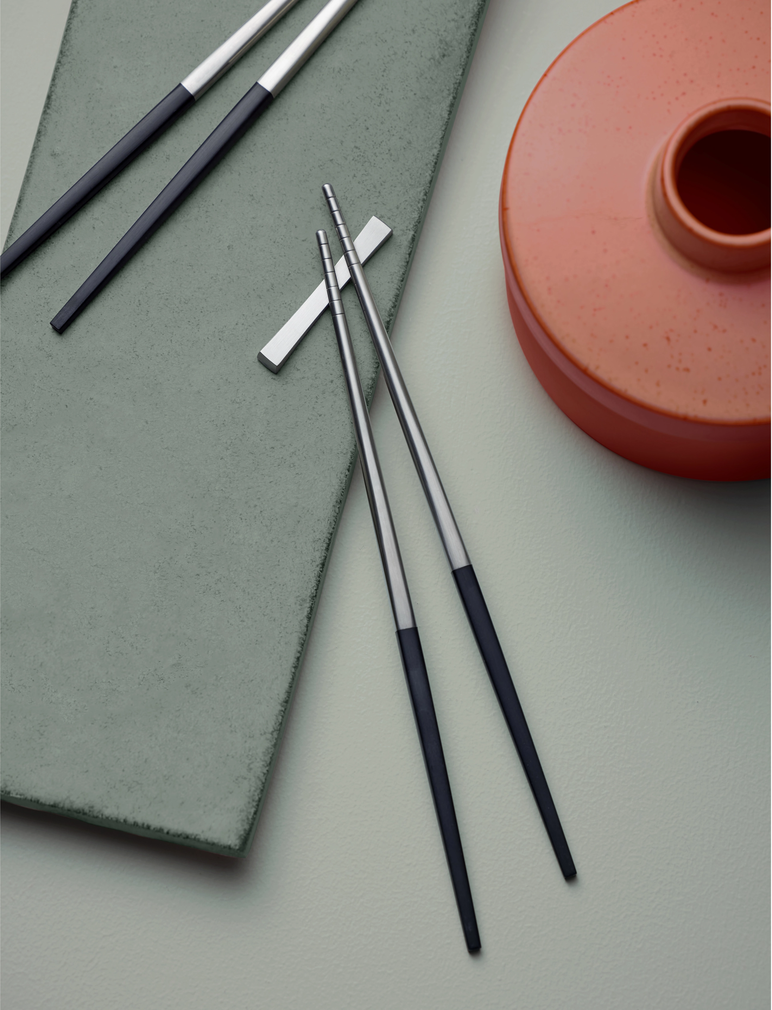 Gense - Chopsticks set Focus de Luxe - chopsticks - black/steel - 5