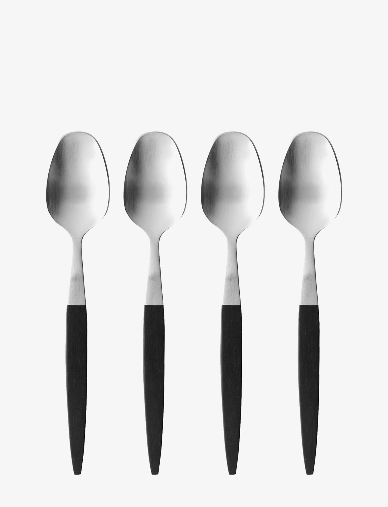 Gense - Dessertske Focus de Luxe 16,8 cm 4 stk. Sort/Mat stål - black/steel - 0
